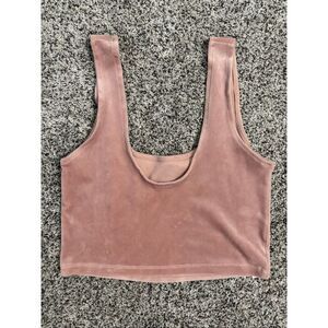 ❤️Colsie Pink Velvet Crop Top